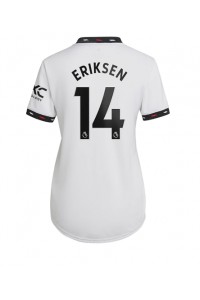Manchester United Christian Eriksen #14 Fotballdrakt Borte Klær Dame 2022-23 Korte ermer